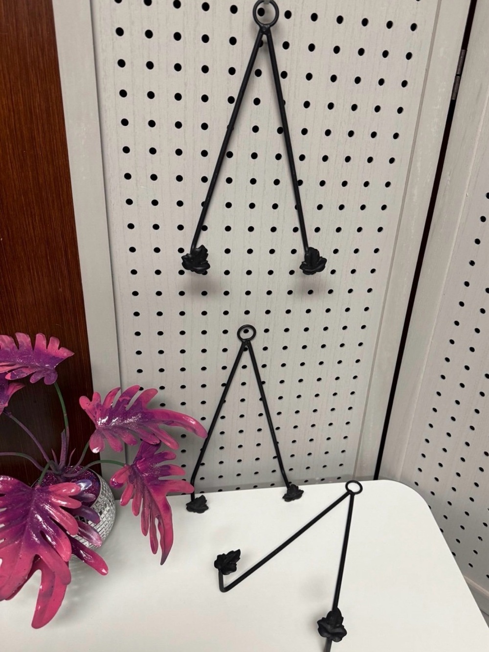 Unbranded Black Decorative Plate Stand - Set of 3